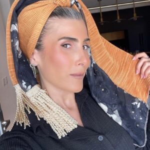 מטפחת משולבת פרנזים דגם שירה