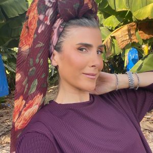 מטפחת לונג פליסה פרחונית