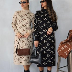 שמלות סריג צווארון