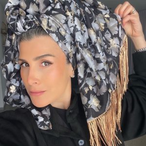 לונג כותנה מהודר שילוב פרנזים A4