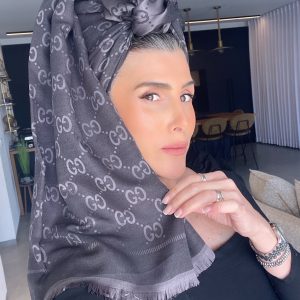 לונג קשמיר דו צדדי דגם Q8