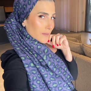 לונג כותנה מנומר בצבעים