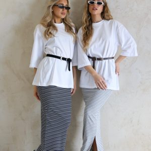 חצאיות ריב פסים בצבעים