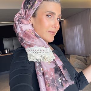 לונג כותנה פרחוני סיומת פרנזים A1