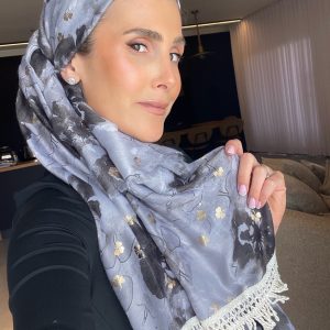 לונג כותנה פרחוני סיומת פרנזים A2