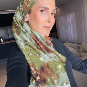 לונג כותנה פרחוני סיומת פרנזים A5