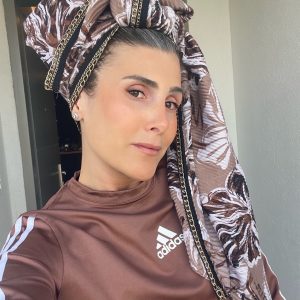 לונג כותנה שרשרת חום שוקולד