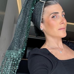 משולבת מהודרת ירוק בקבוק