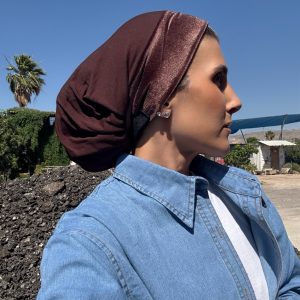 בובו נמוך צבע חום שוקולד סגירת כפתור/סקוץ'