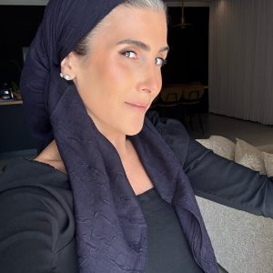 מטפחת מרובעת בד מקומט דגם Y3