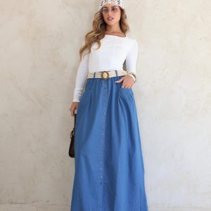 חצאית ג'ינס+חגורה